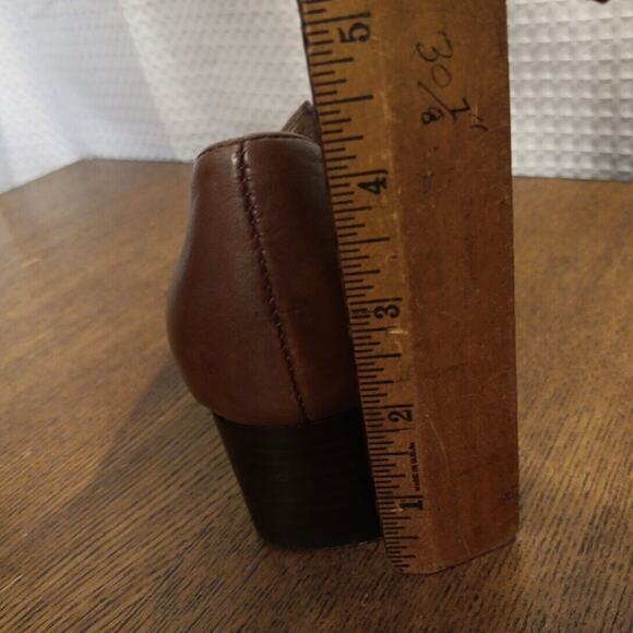 Strictly Comfort Women's 8W Brown Leather Slip-On Shoe Square Toe Block Heel - Picture 11 of 12